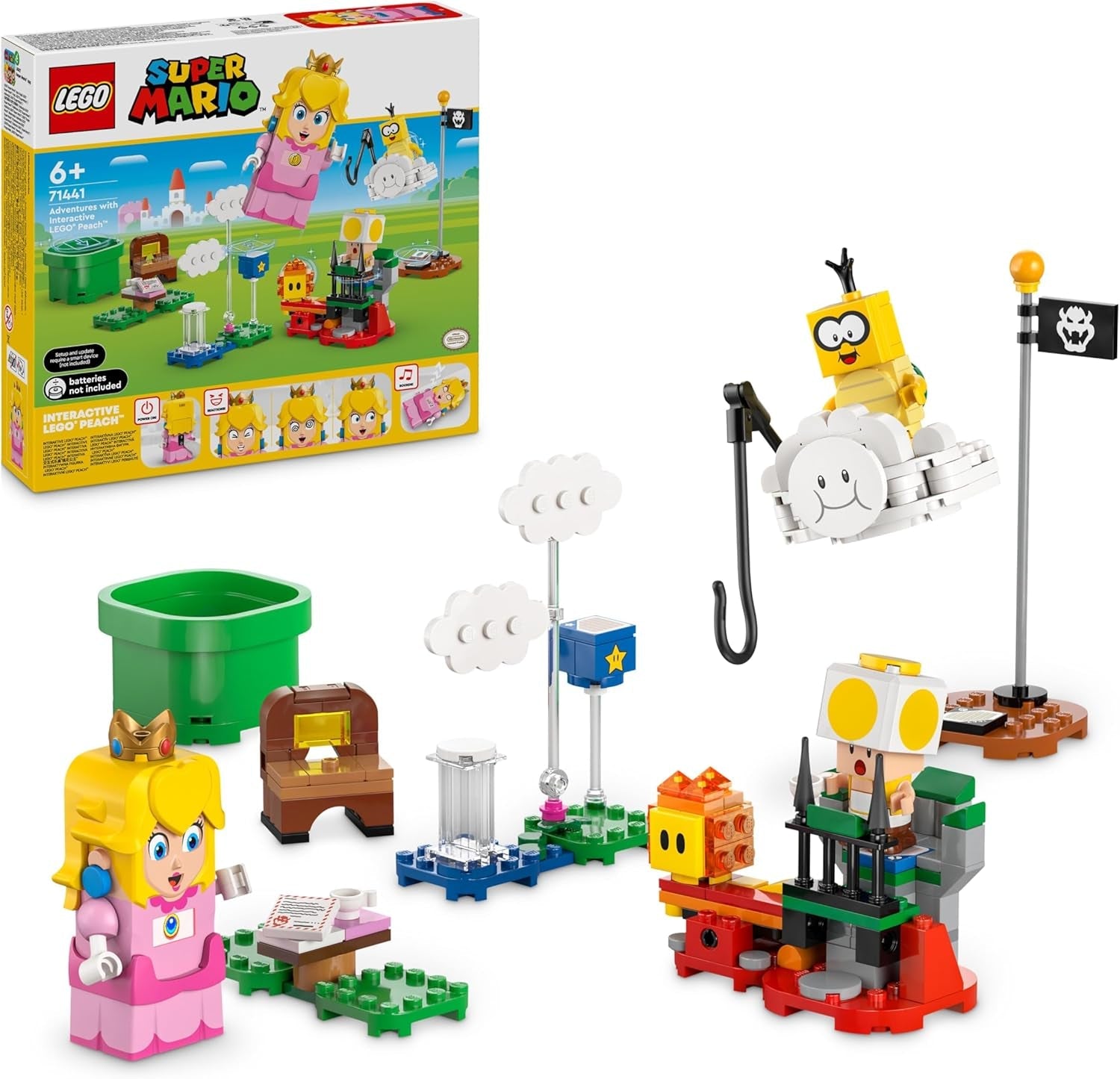LEGO Super Mario Abenteuer med dem interaktive Luigi, Nintendo Geschenk for Jungen, Mädchen og Gamer ab 6 Jahren, Abenteuer-Spielset for Kinder med rosa Baby Yoshi 71440