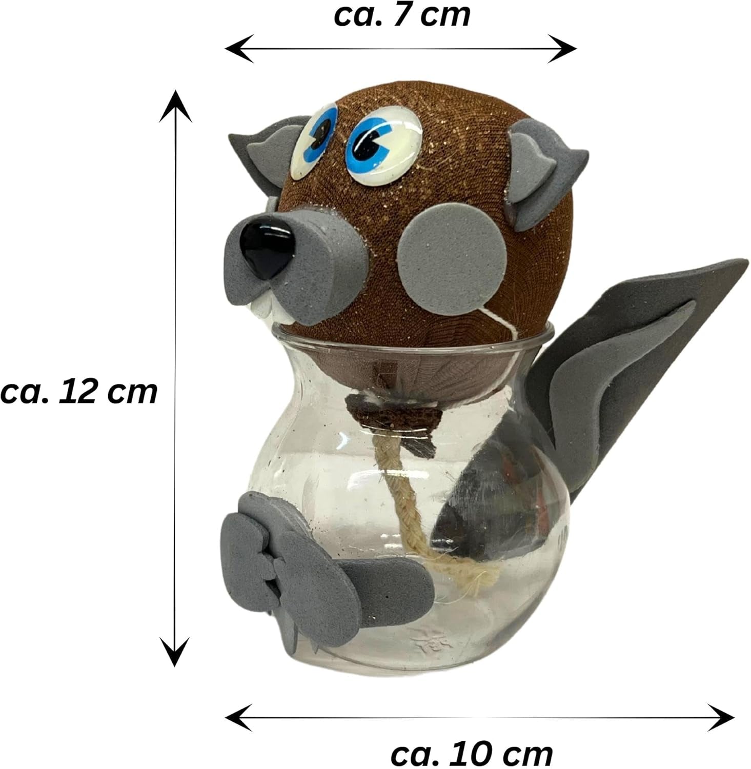 Bada Bing Graskopf 4er Sæt inkl. Wasserbehälter Waldtiere DIY Tiere – Rasenkopf Tierkopf mit Rasensamen – Experiment für Kinder – Spaß mit Lerneffekt – Geschenk Mitbringsel Kindergeburtstag Mitgebsel