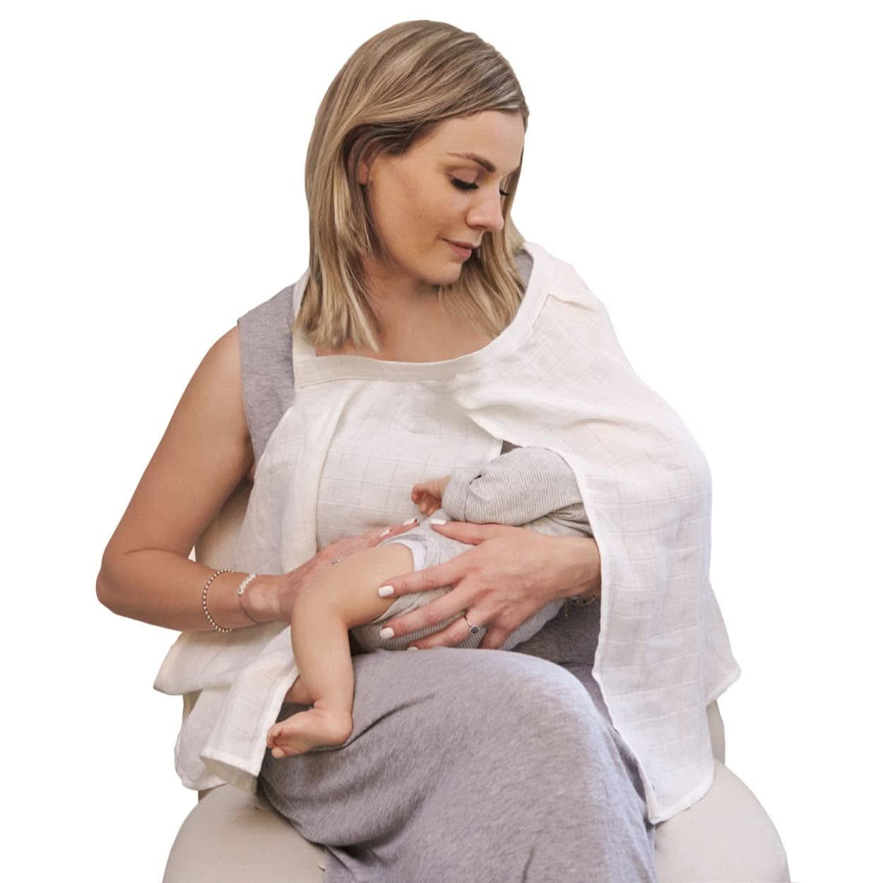 Ammehåndklæde, hvidt Babymad og ammetilbehør Naty Shop Hvid