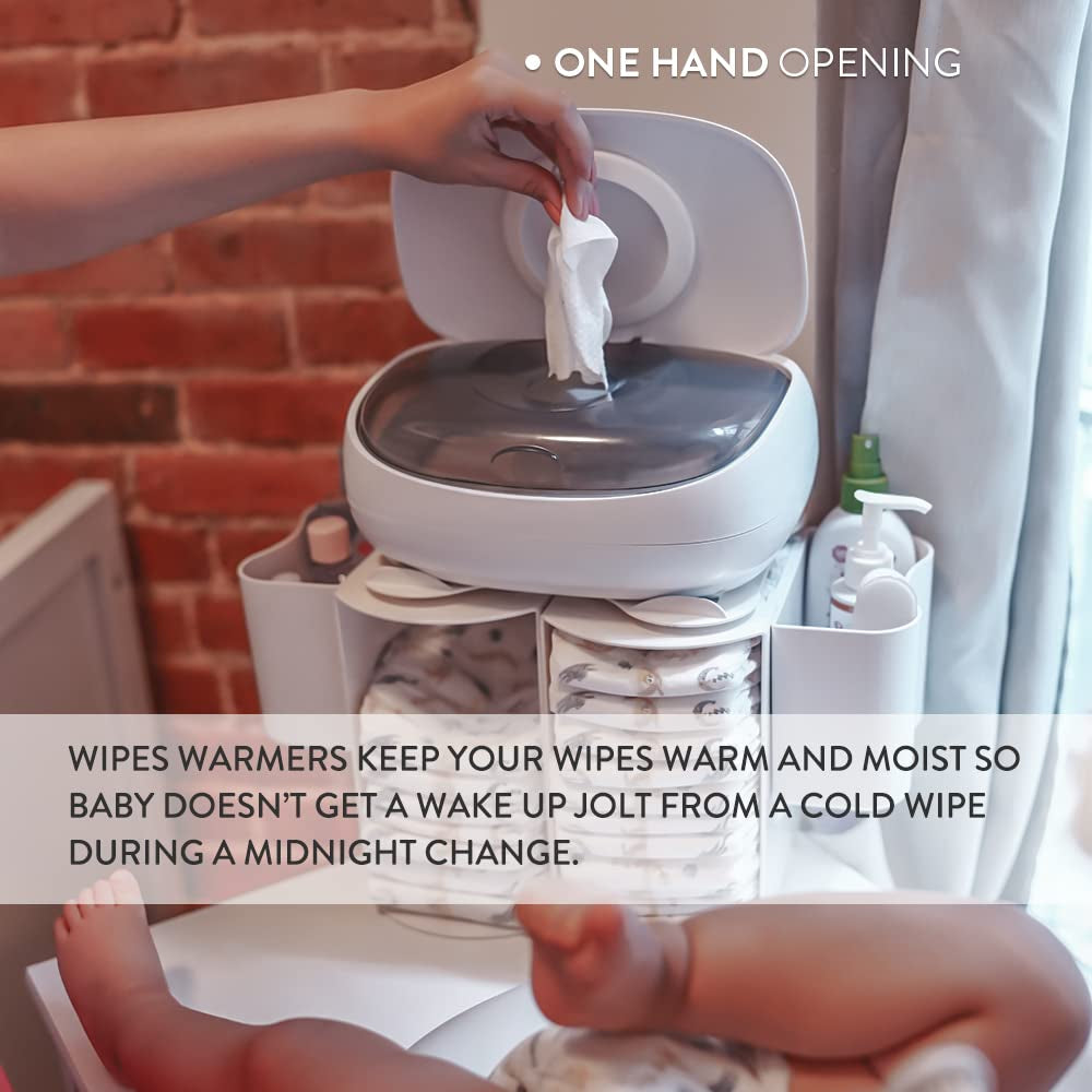 Prince Lionheart EVO Wipe Warmer til baby-engangsvådservietter med varmende natlys Ever-Fresh-system (EU-adaptere) 1 stk (1 pakke)