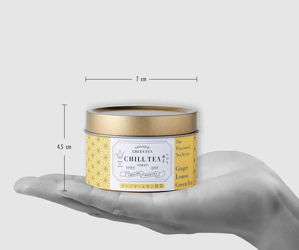 Ceai verde cu ghimbir și lămâie de  - 100% ceai verde japonez - aromă de citrice (30 g)