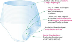 Hypoallergent og miljøvenligt absorberende undertøj til voksne, størrelse M, 8 stk