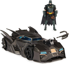 DC Comics Batman Batmobil offroad med katapult med gribekrog og mesh-bagcelle, inklusive 10 cm Batman-figur, til superheltefans fra 4 år og opefter Action Figures Naty Shop Single