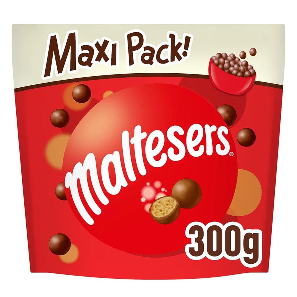 Maltesere, chokoladekugler med et sprødt og let center, luftig, chokolade snack, 1 pakke (1 x 300g)