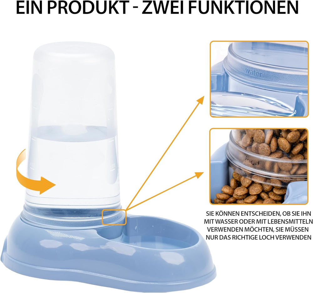 Ferplast Futter- oder Wasserspender für Hunde und Katzen AZIMUT 600 Futtertrog Vand 0,6 liter, Rutschfester Boden, 12,5 x 19 x H 19,5 cm Blå