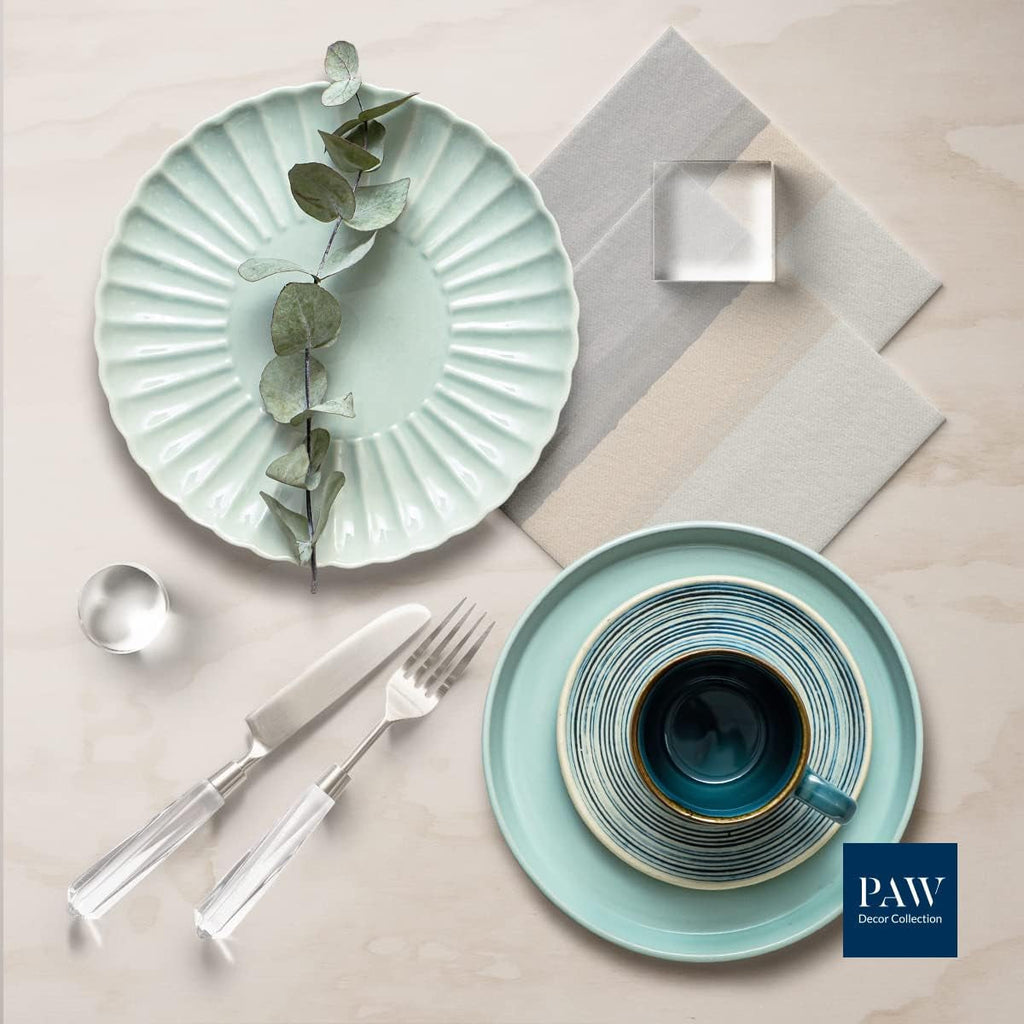 PAW - Șervețele din Airlaid - Asemănătoare țesăturii (40 X 40 Cm) I 50 bucăți I Ideal pentru nuntă, botez, comuniune, aniversare I Șervețele din pânză - culori pământii, bej, dungi I Culoare: Bej Fluid