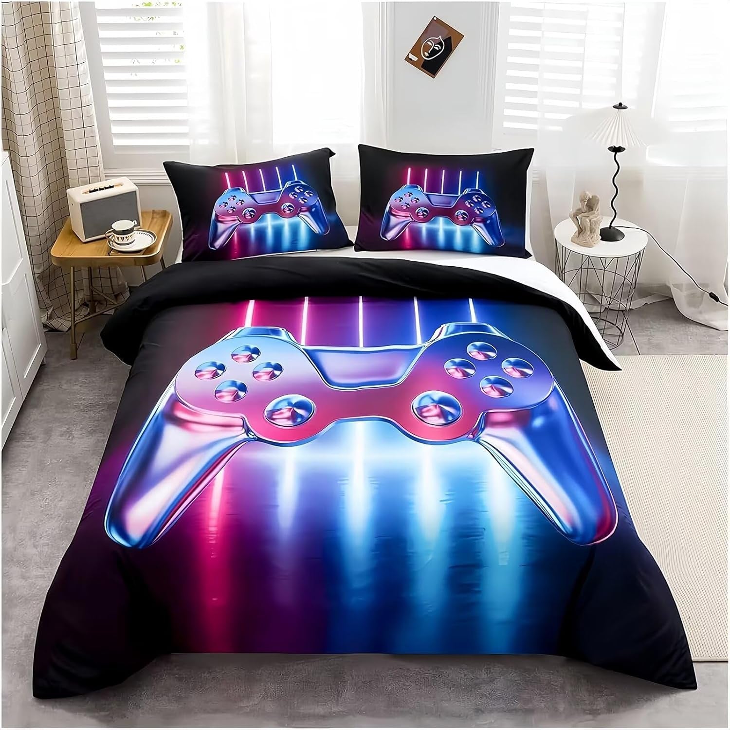 Kids Mädchen Cute Katze Kitty Katzenmotiv Bettwäsche Kinder Katzenbettwäsche Kinderbettwäsche Bed Duvet Cover Bedding Set 135×200Cm