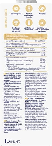 Alpro Vanilje Sojamælk 8x1L - Vegansk og rig på calcium