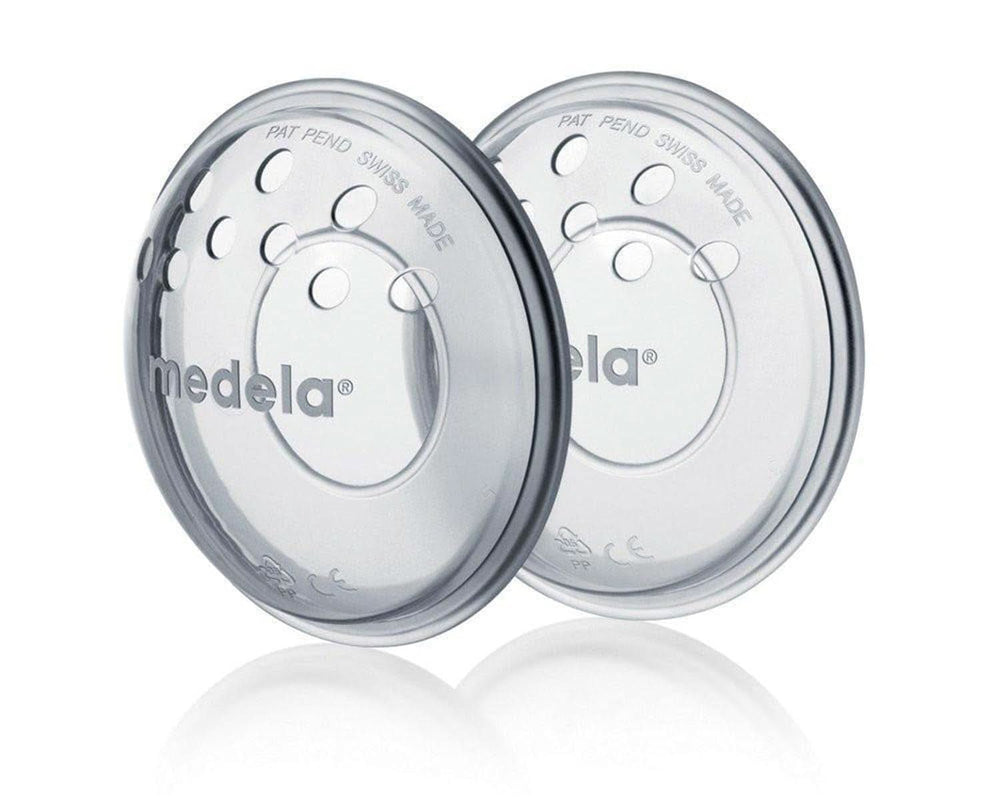 Scoici de sân Medela - fără Bpa, fabricate din silicon moale, cu găuri de ventilație respirabile, include 2 scoici Accesorii Hrana si Alaptare Bebe Naty Shop