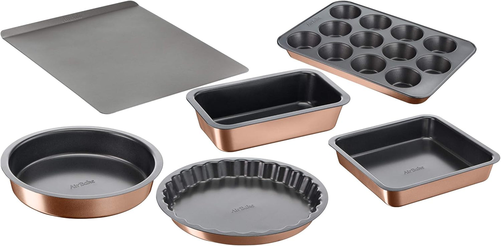 Tefal Airbake J2555014 Muffinform, Antihaftbeschichtung, Karbonstahl, Braun, 29 X 41 Cm Forme og bakker til bagning Naty Shop