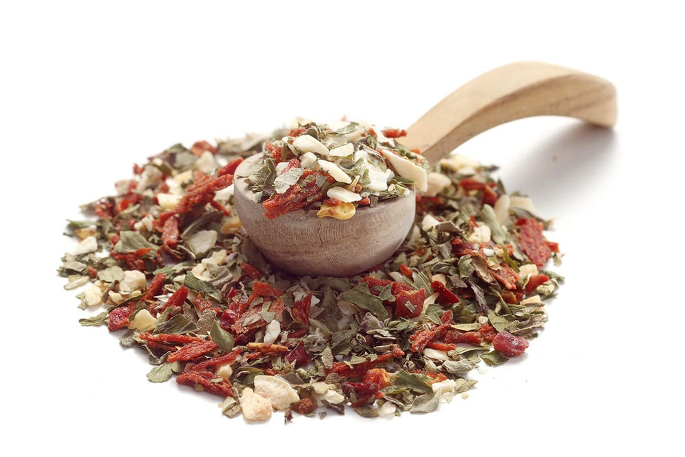 Ankerkraut Aglio e Olio, italiensk Gewürzmischung til pasta og klassiske spaghetti-nudler, 120 g i en aromatisk pose