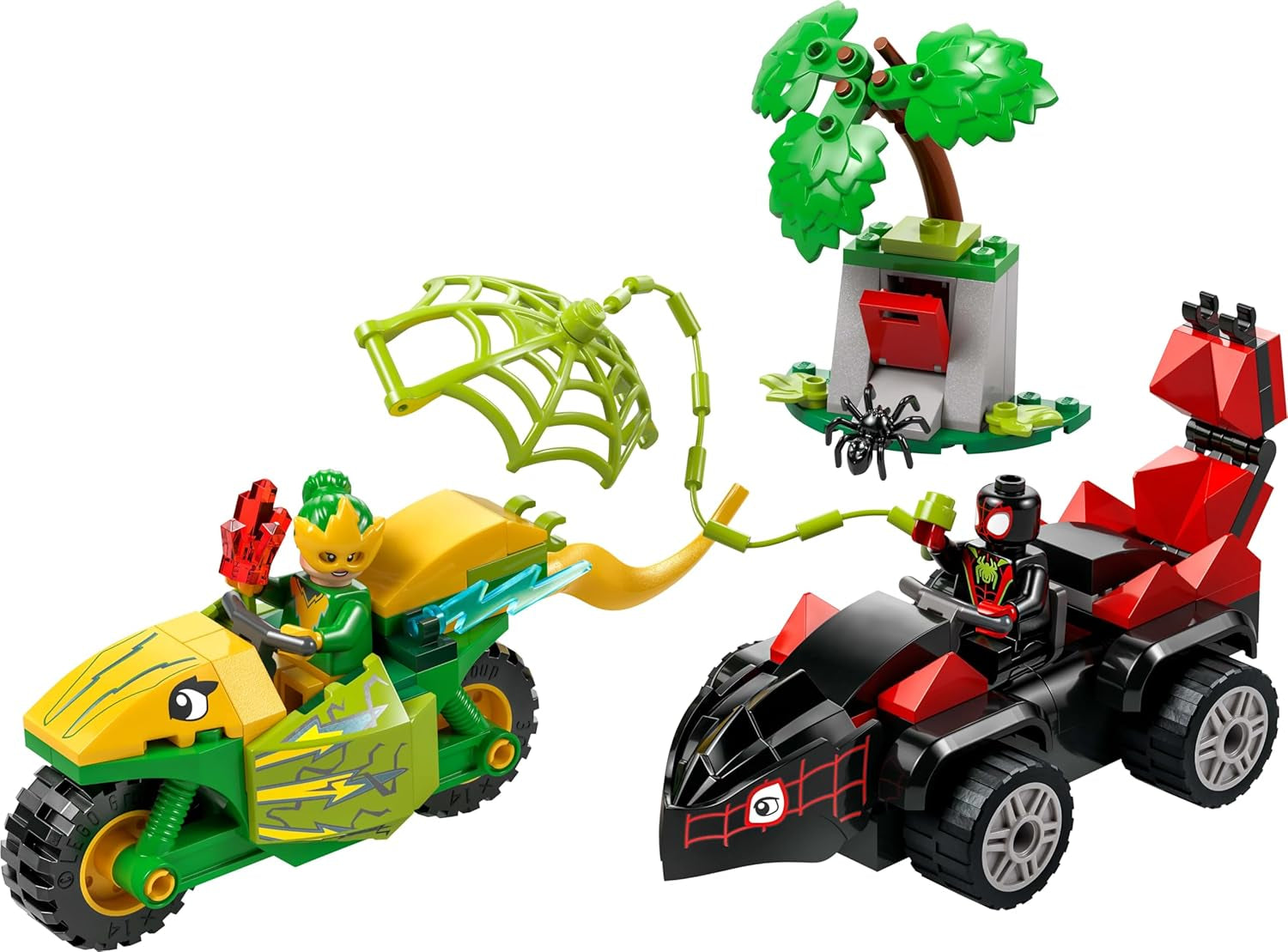 LEGO Marvel Action Sjov Med Spin Og Elektro I Deres Dino Speedsters, Bygbar Superheltebil Til Drenge Og Piger Fra 4 År, Heltesæt Med Legetøjsbil, Spidey Og Hans Super Venner 11198 Byggesæt Beuche den LEGO-Store