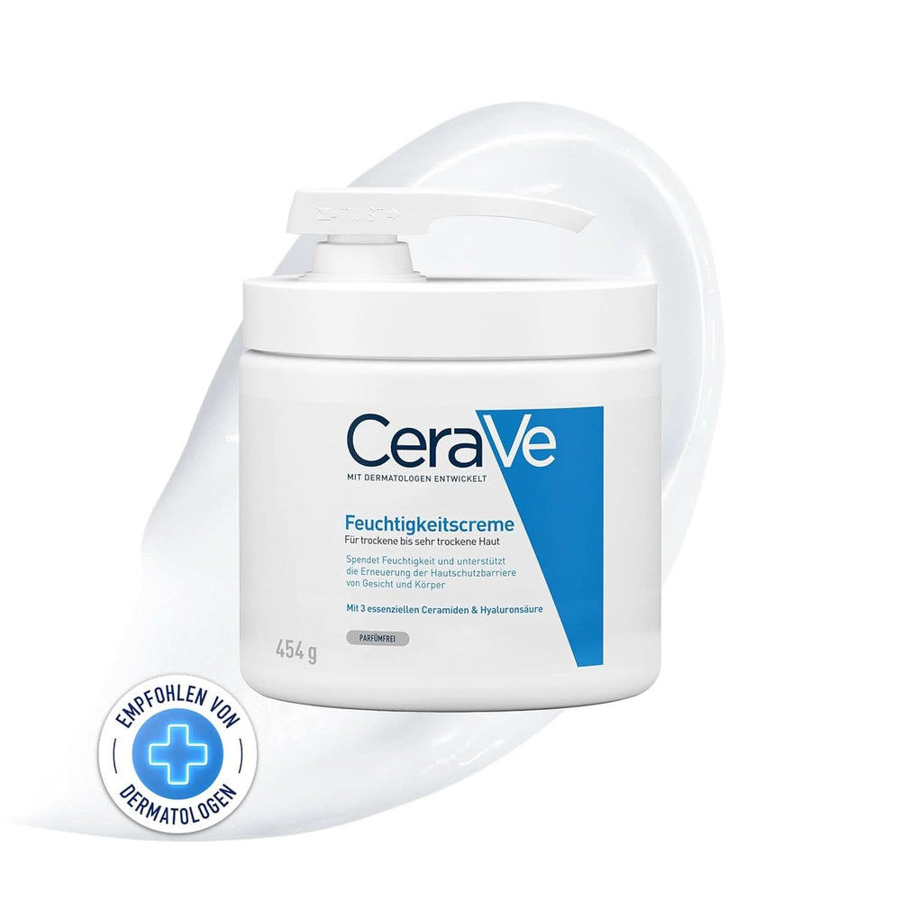 Cerave, Cremă hidratantă pentru corp și față pentru pielea uscată, cu hialuron și 3 ceramide esențiale, 454 g Cosmetice si Infrumusetare Naty Shop