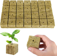 Rockwool-frøplanteterninger 28 - Rockwool-terninger 4x4x4cm - Frøplanteterninger, Rockwool-terninger, hydroponiske frøplantesystemer/klonede planter/skoleprojekter, dyrkning af frøplanter uden jord