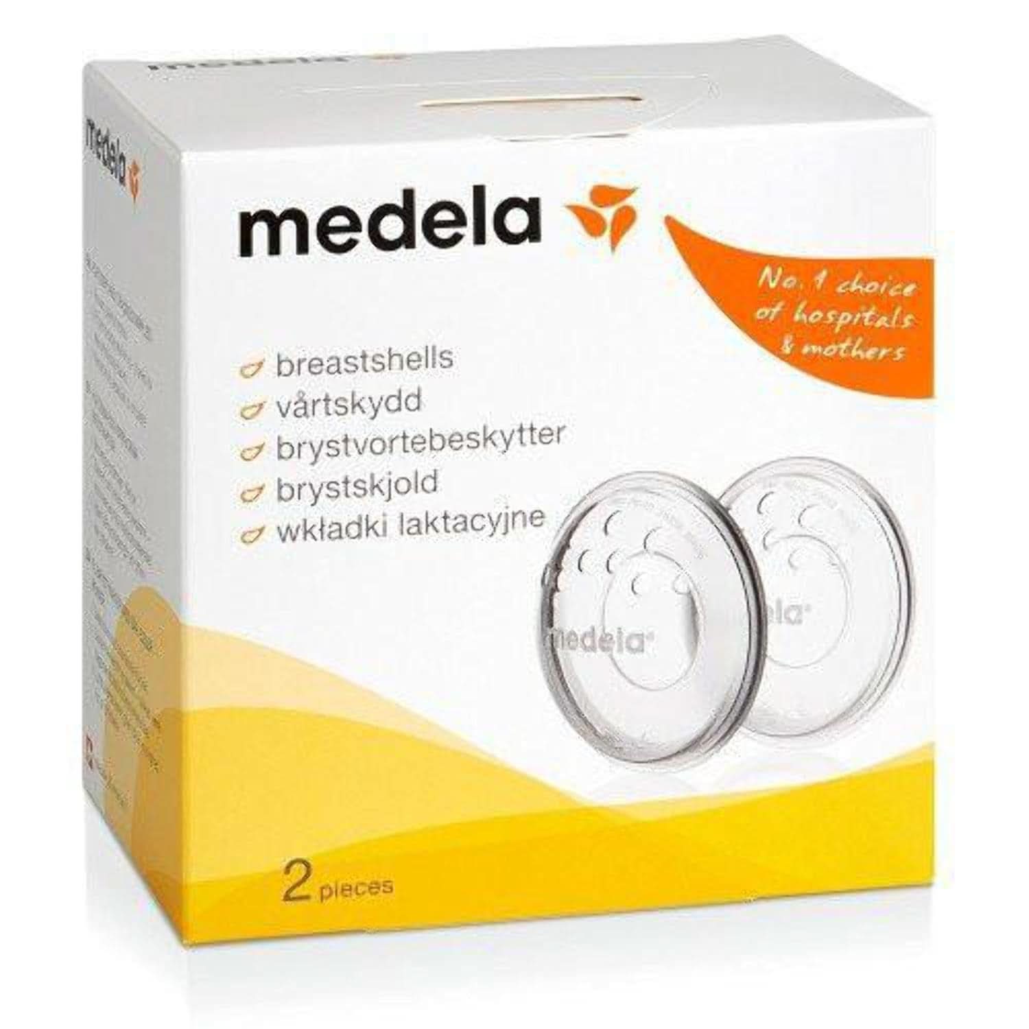 Scoici de sân Medela - fără Bpa, fabricate din silicon moale, cu găuri de ventilație respirabile, include 2 scoici Accesorii Hrana si Alaptare Bebe Naty Shop