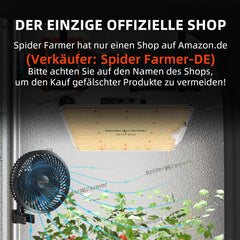 Spider Farmer SF1000 Full Spectrum Dæmpbar LED Grow Light, Samsung LM301H EVO Diode, 70x70x160cm Full Grow Telt Kit, Hydroponic Grow Telt Set, Ventilation System
