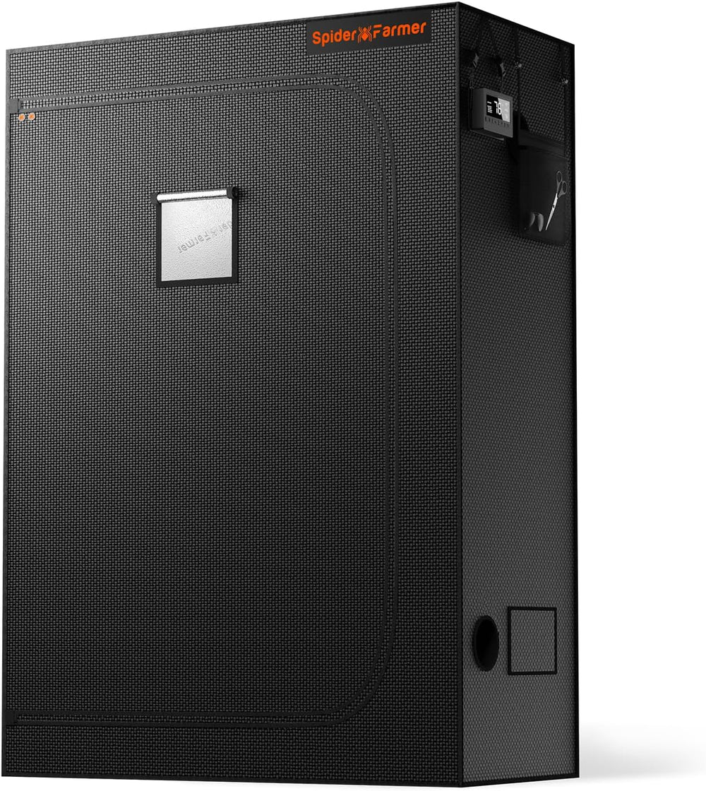 Spider Farmer Pro 70x140x200cm voksetelt med rulledør, observationsvindue, aftageligt gulvpanel, Mylar 2000D stof, til indendørs hydroponics med SF4000, G4500, SE4500