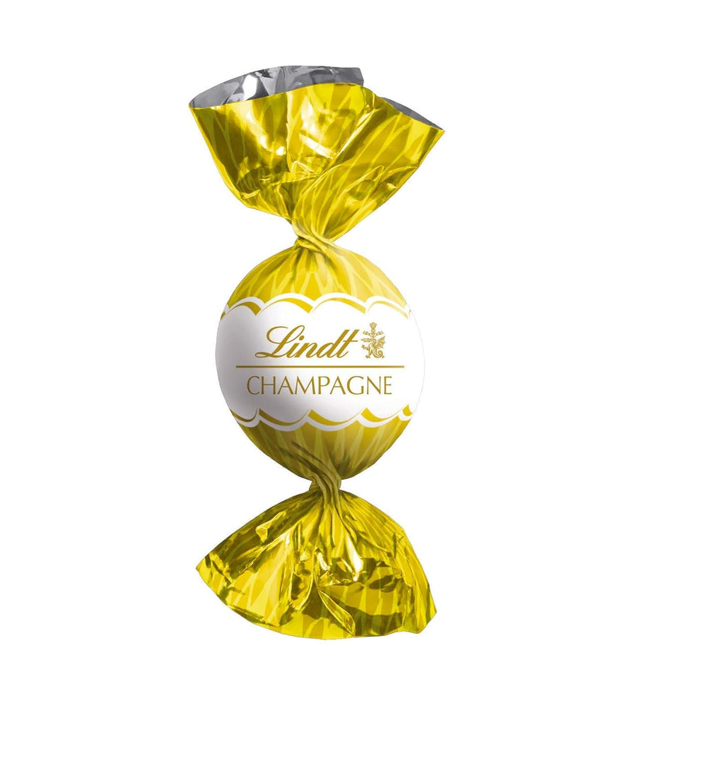 Lindt Marc de Champagne Chokoladekugler | 700 g Ca. 56 mælkechokoladebolsjer med raffineret fyld, indeholder alkohol | Bulk pakke | Gave af chokolade | Chokolade gave