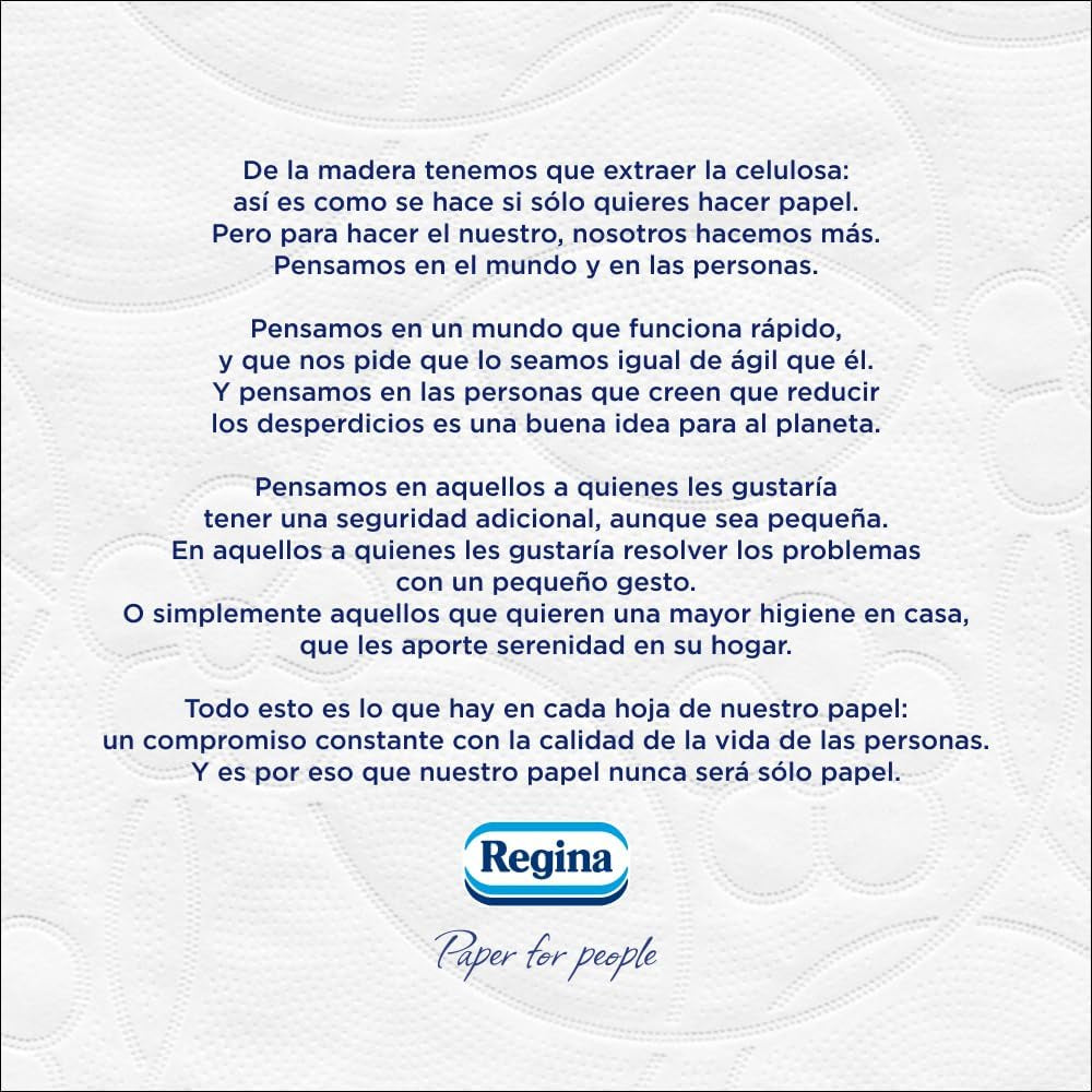 Regina Feeling - 42 role hârtie igienică, 175 foi cu trei straturi, extract natural de bumbac și parfum delicat, 60% ambalaj din plastic reciclat, 100% hârtie certificată Fsc