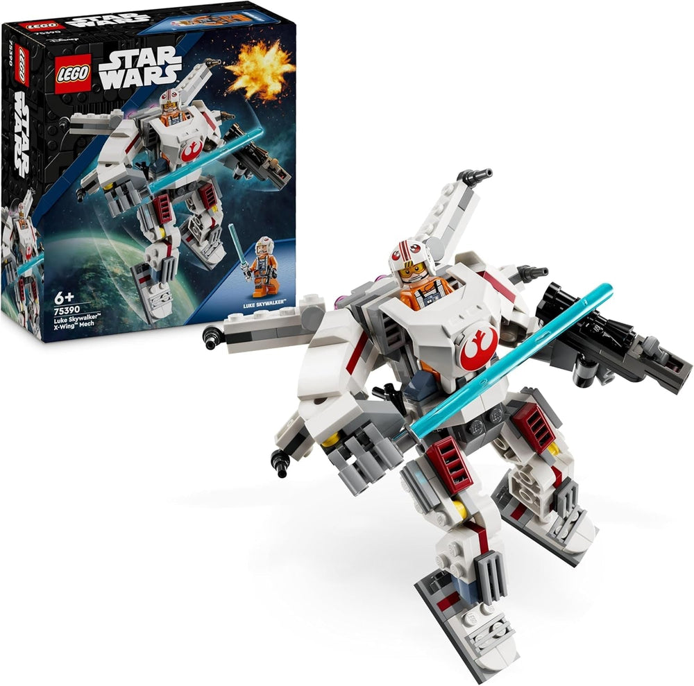 LEGO Star Wars Luke Skywalker's X-Wing Mech samleobjekt legetøjsklodser Action Eventyr gaveidé til kreative drenge og piger i alderen 6+ 75390 Byggesæt Besuche den LEGO-Store Standardtitel