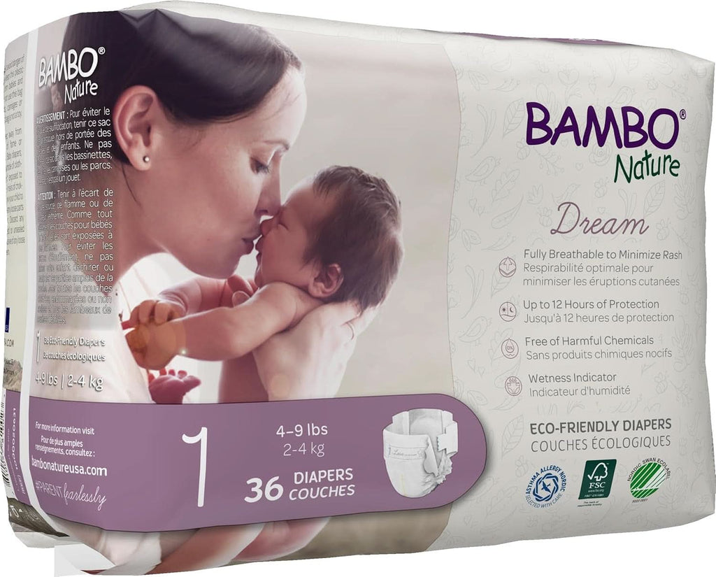 Scutece Premium pentru bebeluși - ambalaj francez/englez, mărimea 1, 36 de bucăți Mama si Copilul Naty Shop