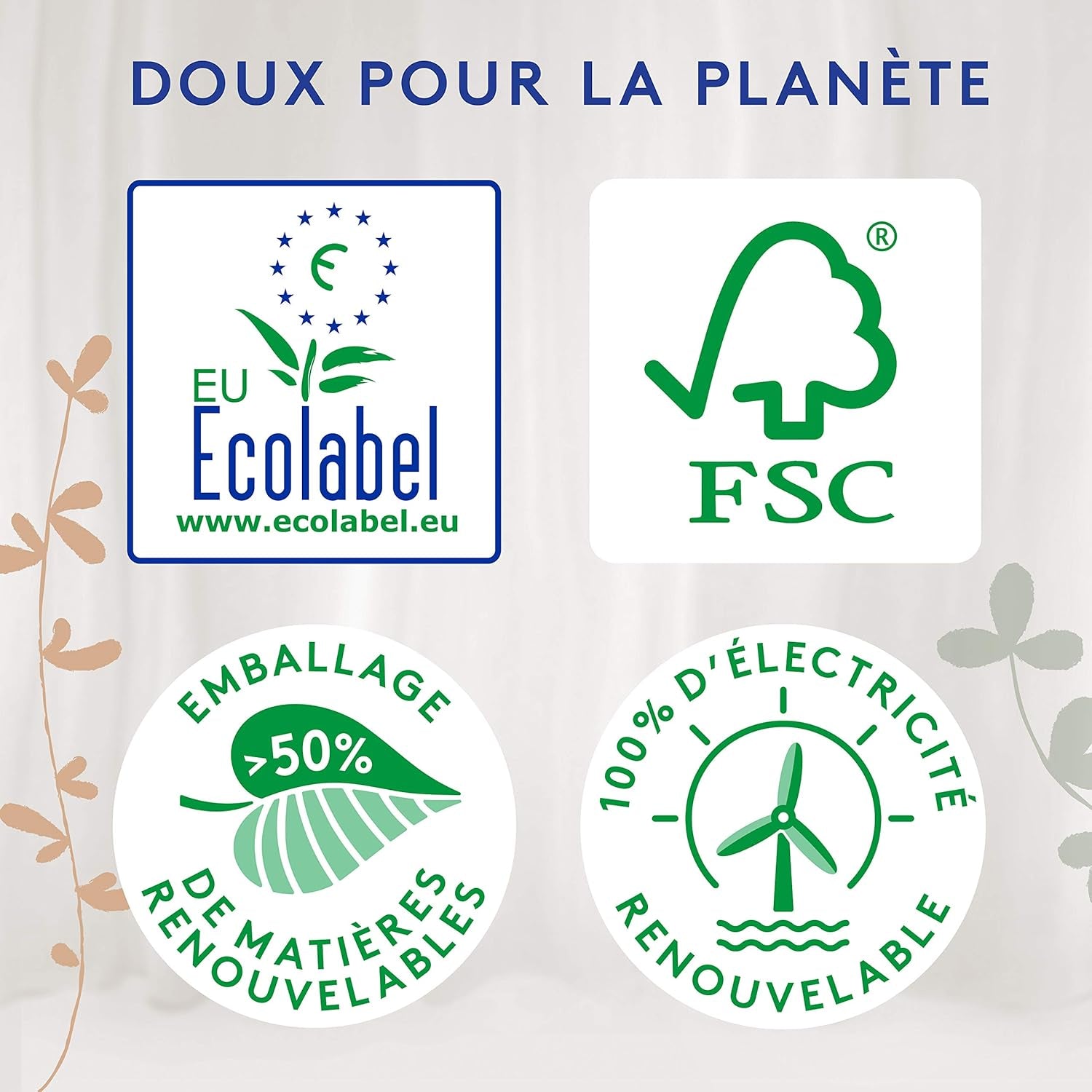 Douceur Naturelle – Størrelse 3 bleer (5-9 kg) 1 måneds pakke – 172 bleer