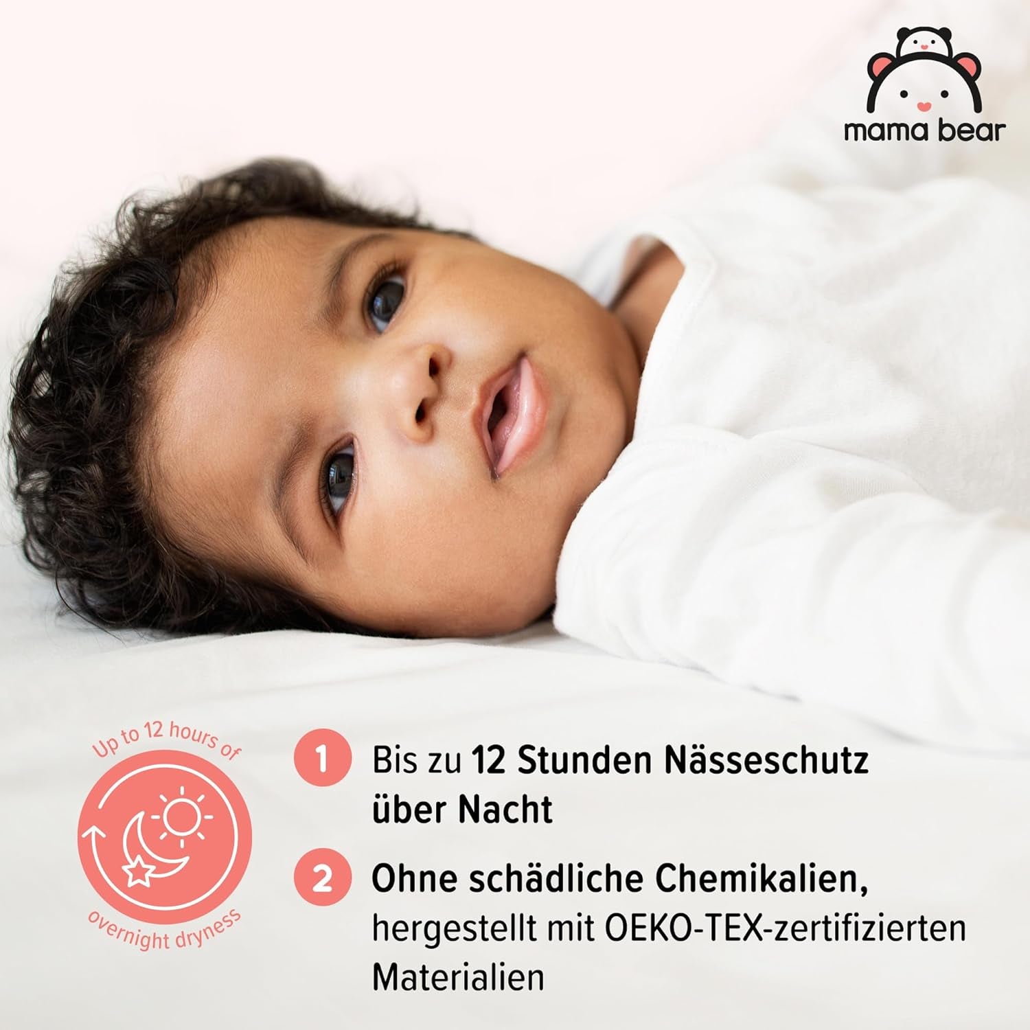 Amazon-mærke: Mama Bear Disney-bleer, størrelse 5 (12-17 kg) - Månedlig æske, hvid, 140 stykker (2 pakker af 70)