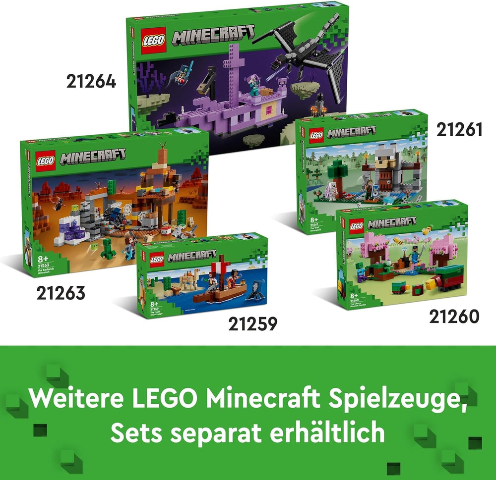LEGO Minecraft Cherry Blossom Orchard Legetøjshave at udforske med solrig, sniffer, zombie og bier Gamergave til drenge og piger 8 år gamle 21260 byggesæt Beuche den LEGO-Store