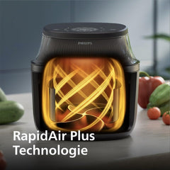 Philips Airfryer 3000 Series 6.2L, Madlavningsvindue, 16 tilberedningsfunktioner i 1, Rapidair plus-teknologi, Fedtfjernelse, Opskriftsapplikation Homeid Appliances Naty Shop