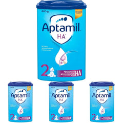 Aptamil HA 2 – Opfølgningsformel efter 6 måneder, med Omega 3 og 6, DHA, ARA og ALA, laktosefri, palmeoliefri, babymad, mælkepulver, 1 x 800 g (pakke med 4)