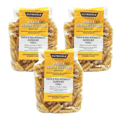 - Bio-Reis- og Quinoa-Pasta glutenfrei, Fusilli-Format - glutenfreie Pasta mit Vollkornreismehl og Weisser Quinoa aus biologiske Anbau, vegansk, Packung med 3 Packungen à 350 g