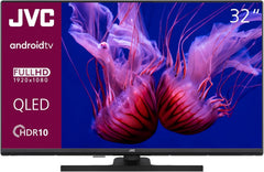 Televizor JVC QLED, 32 de inci, Full HD, Android, Smart TV (HDR, triplu tuner, Bluetooth), LT-32VQF545A