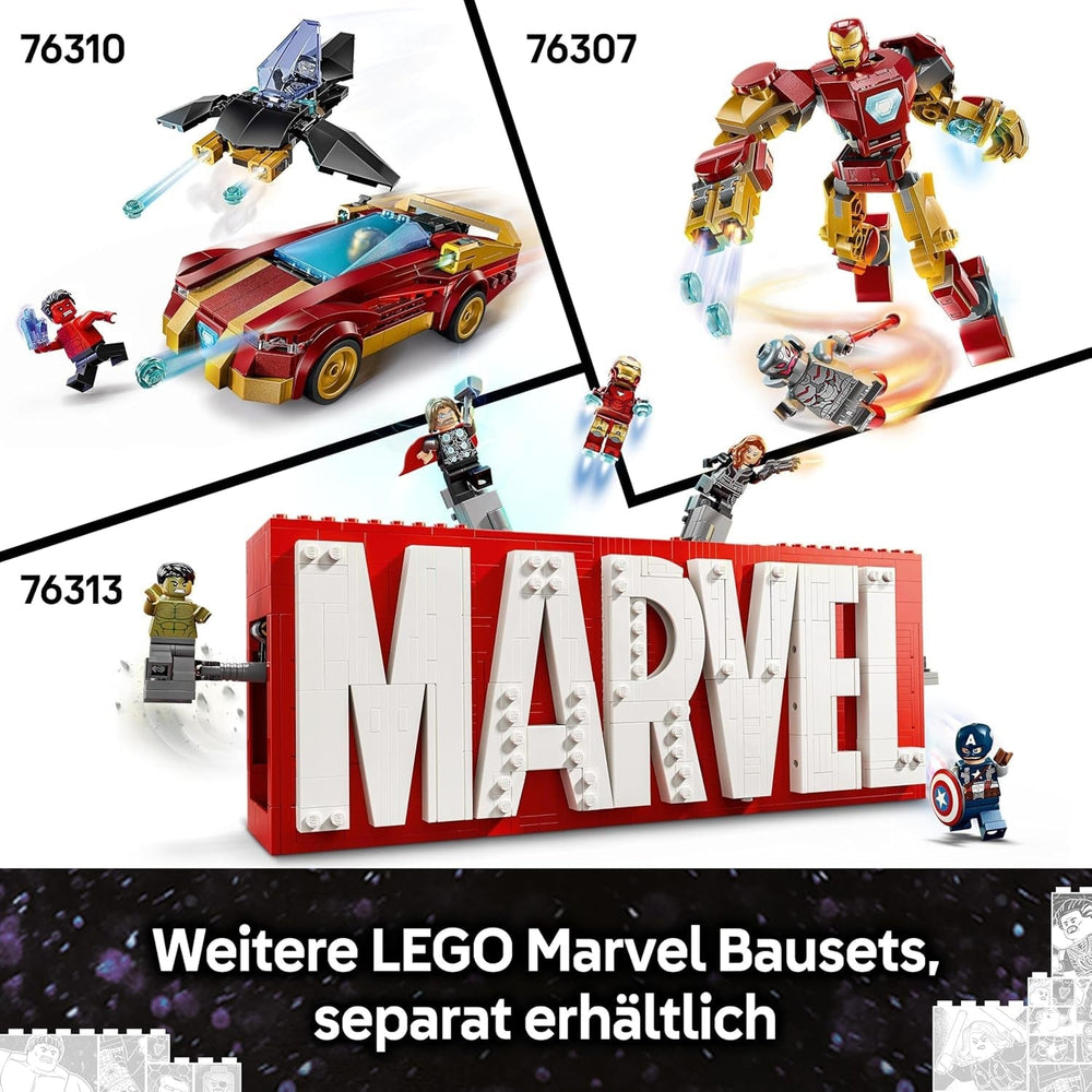 LEGO Marvel Captain America: Civil War Action Duel - Superhelte-legesæt med 8 minifigurer - Bygge- og legesæt til legetøjsfly - Gave til drenge og piger 76314 Byggesæt Besuche den LEGO-Store