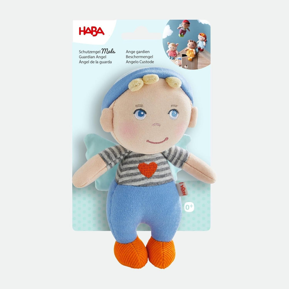 HABA Guardian Angel Mats - Dukke i plys stof (15 cm), ideel velkomstgave til babyer og småbørn - vaskbar ved 30°C - 2011869001 Dolls Naty Shop