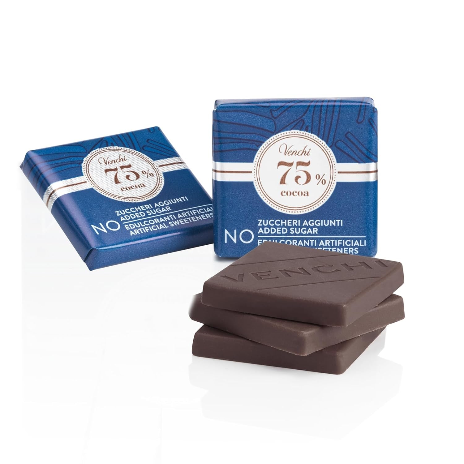 Venchi – Granblend Extra Black 75 % INGEN tilsat sukker, 1 kg – INGEN kunstige sødestoffer – Glutenfri – Vegansk