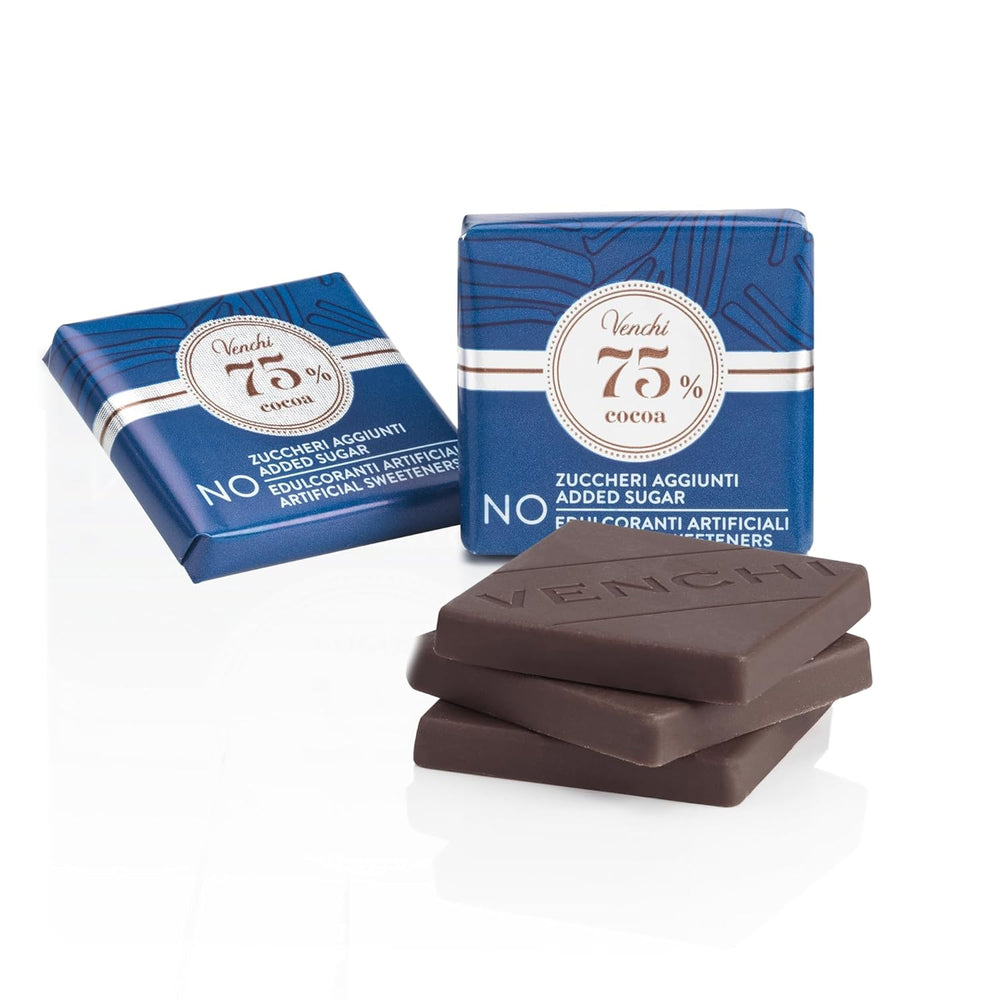 Venchi – Granblend Extra Black 75 % INGEN tilsat sukker, 1 kg – INGEN kunstige sødestoffer – Glutenfri – Vegansk