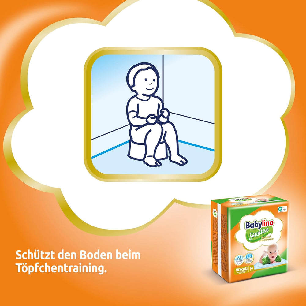 Følsomme vådservietter, 90 x 60 cm, ekstra absorberende, 14 stk