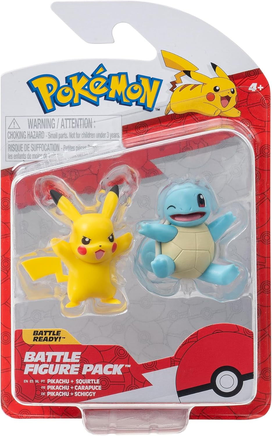 Pokémon PKW3586 - Battle Figure Pack - Pikachu og Schiggy Officielle detaljerede figurer 5 cm hver Action Figures Naty Shop