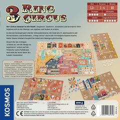 KOSMOS 684648 3-ring cirkus brætspil for voksne 12+ strategispil 1-4 spiller festspil USA rejsecirkus slutningen af ​​det 19. århundrede
