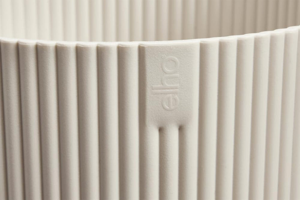 elho Vibes Fold Bowl 25 - Ghiveci de flori de interior - 100% plastic reciclat - Ø 24,9 x H 12,1 cm - Alb/In Alb