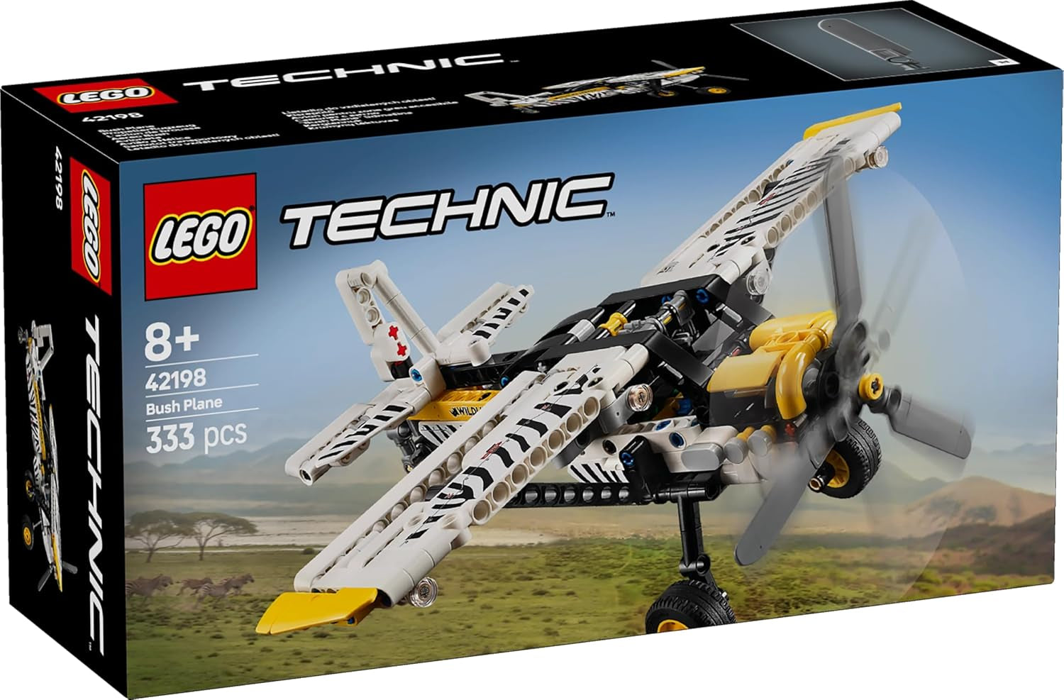 LEGO Technic Propel Fly byggelegetøj til børn Gave til drenge og piger 8 år gamle 4-cylindrede stempelmotor Roterende propel Flymodel 42198 Byggesæt Besuche den LEGO-Store