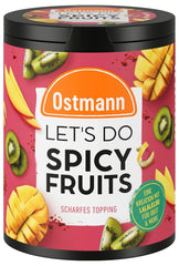Ostmann Gewürze - Let's Do Spicy Fruits | Würzmischung für süßes Obst skabt af Lalaleluu | scharfes Obst-Topping med Chili og Pfeffer, lecker auf Apfel eller Mango | 70 g i Metalldose genbrugsbar
