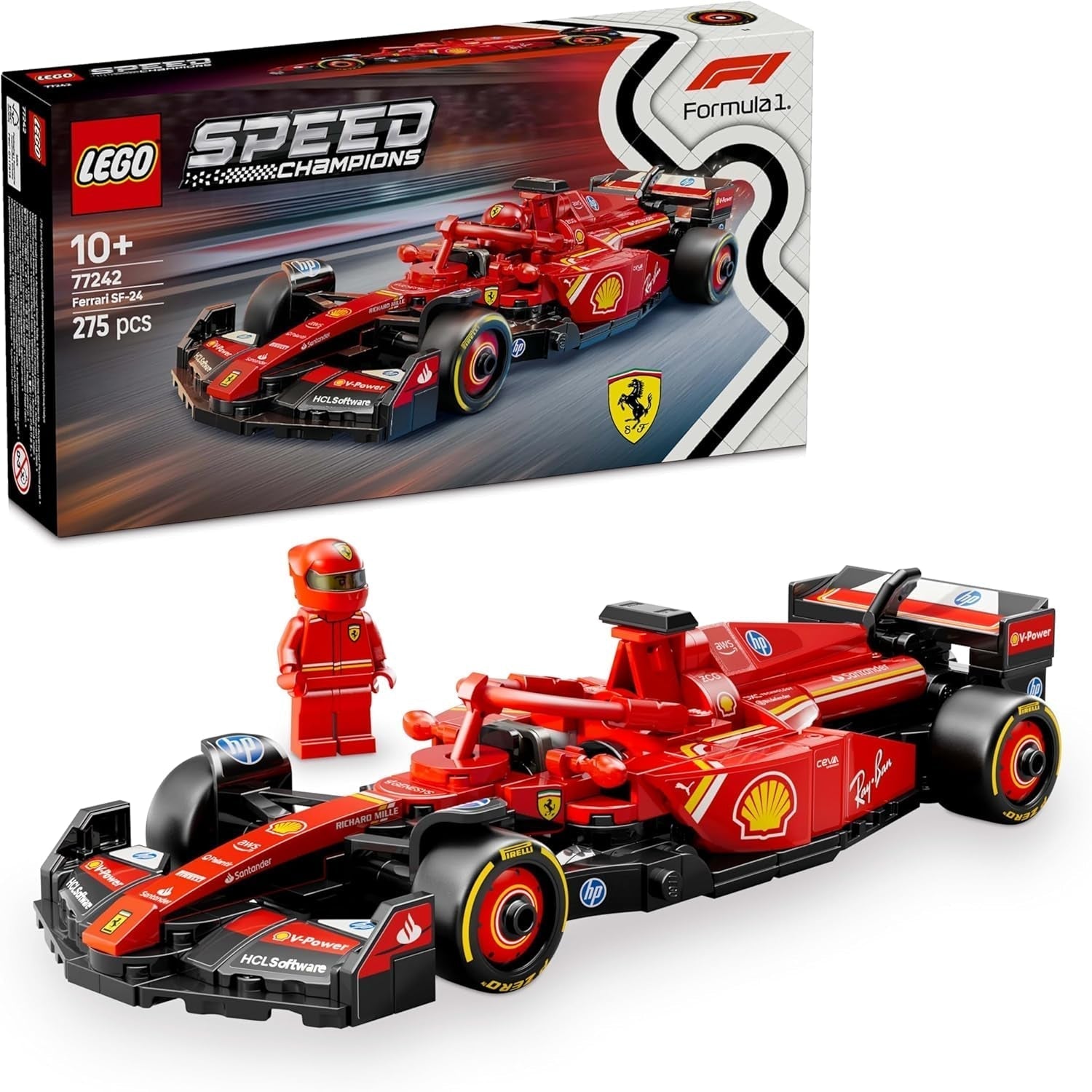 LEGO Speed Champions Mercedes-Amg F1 W15 Racerbil - Formel 1 Minifigur Legetøj - Samlerbar og bygbar bilmodel - Gave til drenge og piger 10+ eller voksne fans 77244 Byggesæt Besuche den LEGO-Store Ferrari Sf-24 F1 Racerbil 77242