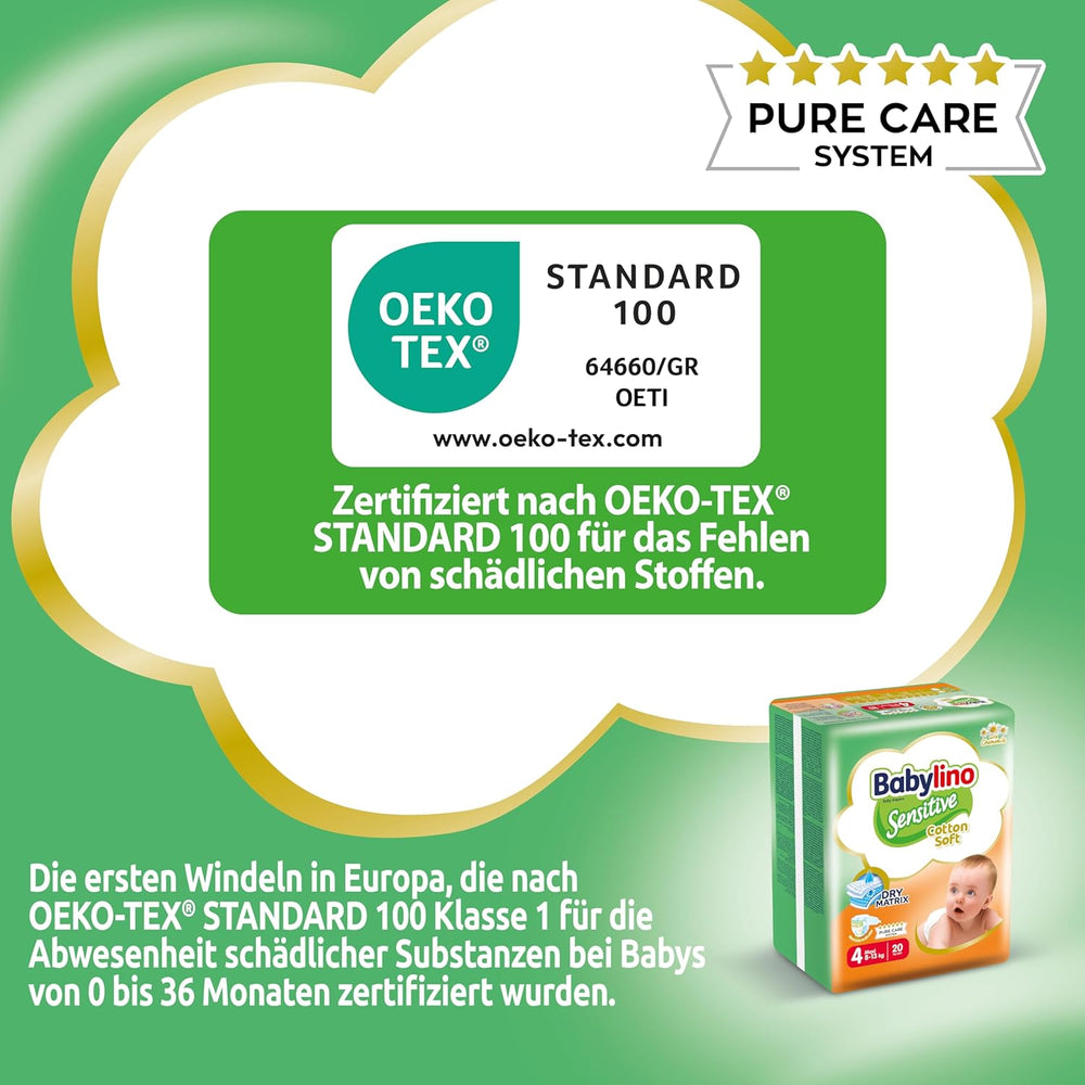 Babybleer Sensitive str. 4, Maxi (8-13 kg), 20 stk