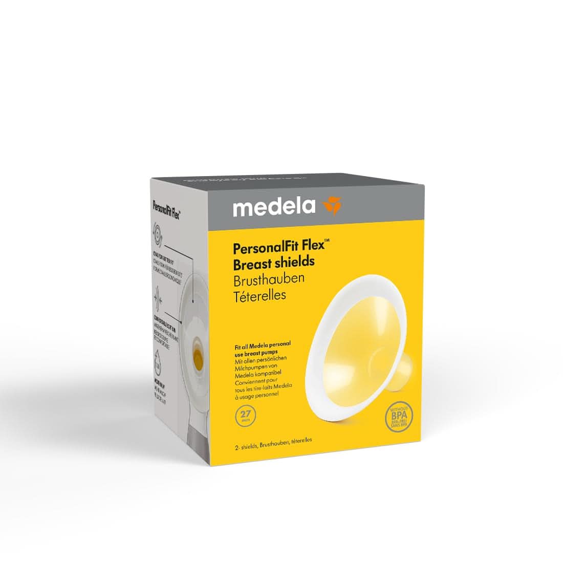 Medela Personalfit Flex brystbetræk Tilbehør Mad og amning Baby Naty Shop Hvid L (pakke med 2 stk.)