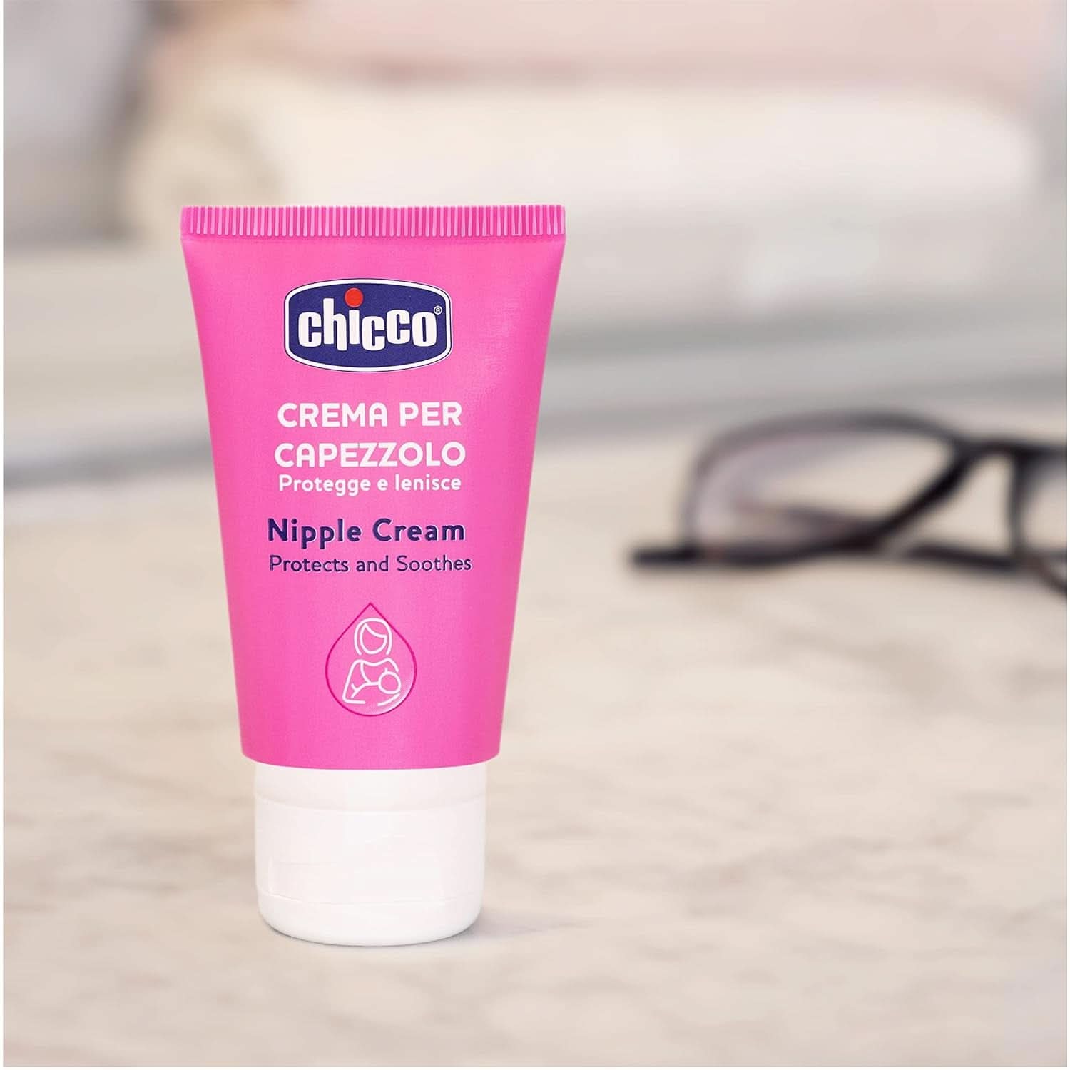 Chicco Brustwarzencreme, Bereitet Die Brustwarze Auf Das Stillen Vor, Nährend, Parfümfrei Und Sicher Für Kinder, Hinterlässt Keine Flecken Auf Dem Gewebe Accessories Food and Breastfeeding Bebe Naty Shop