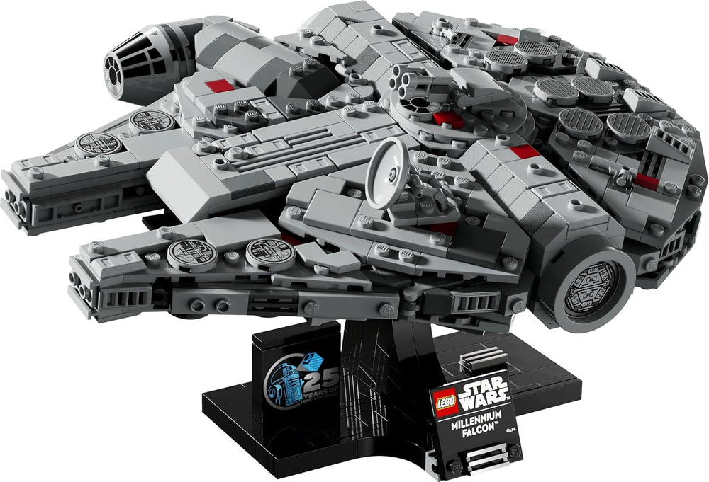 LEGO Star Wars Millennium Falcon 25-års jubilæumssæt til voksne Bygbart skib A New Hope Samlerobjekt Rumskibsmodelsæt Gaver til mænd Kvinder 75375 Byggesæt Besuche den LEGO-Store