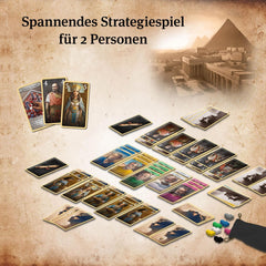 KOSMOS 684556 Caesar & Cleopatra, Strategikortspil for 2 spillere fra 10 år og opefter, Voksenspil, Brætspil for 2