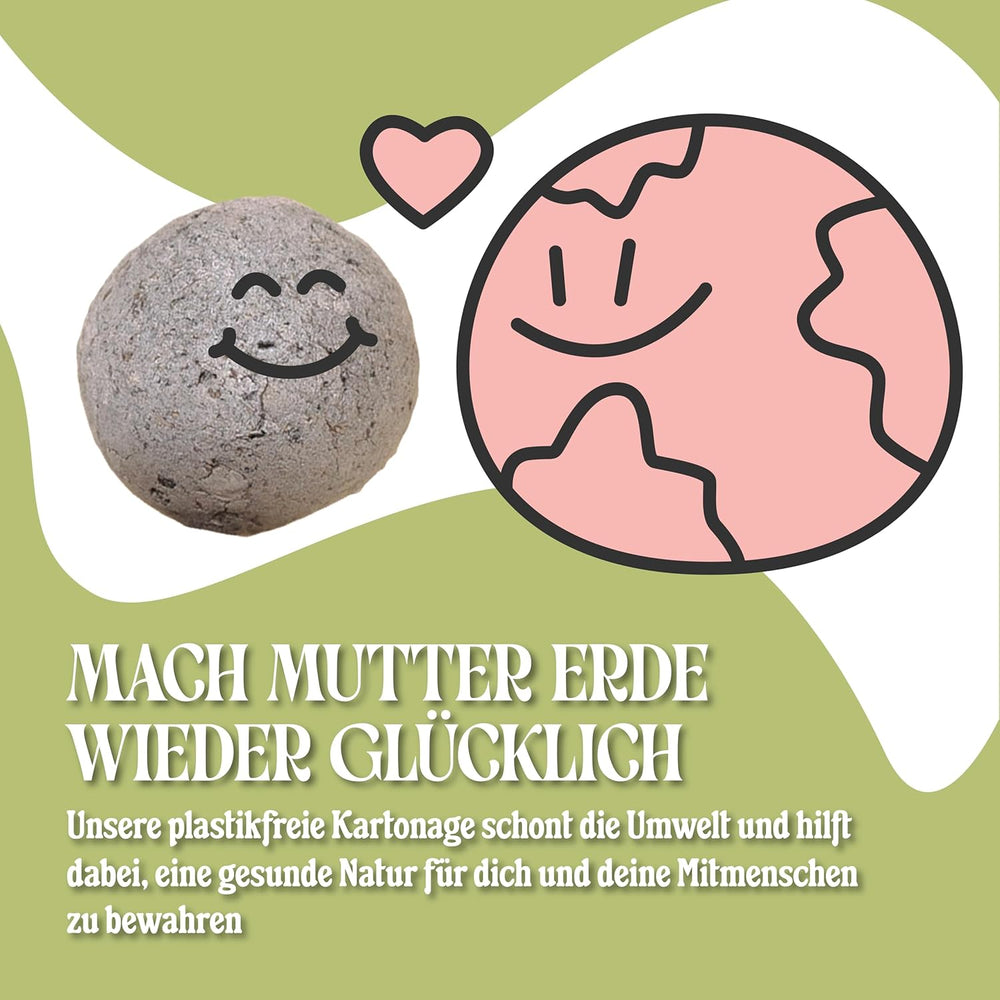 LouMaxx 10x3 håndlavet frøbombesæt, frøbombegave, blomsterfrø som festgaver, bæredygtige frø til børns festfavoritter, miljøvenlige plantekugler med 50+ slags blomsterfrø