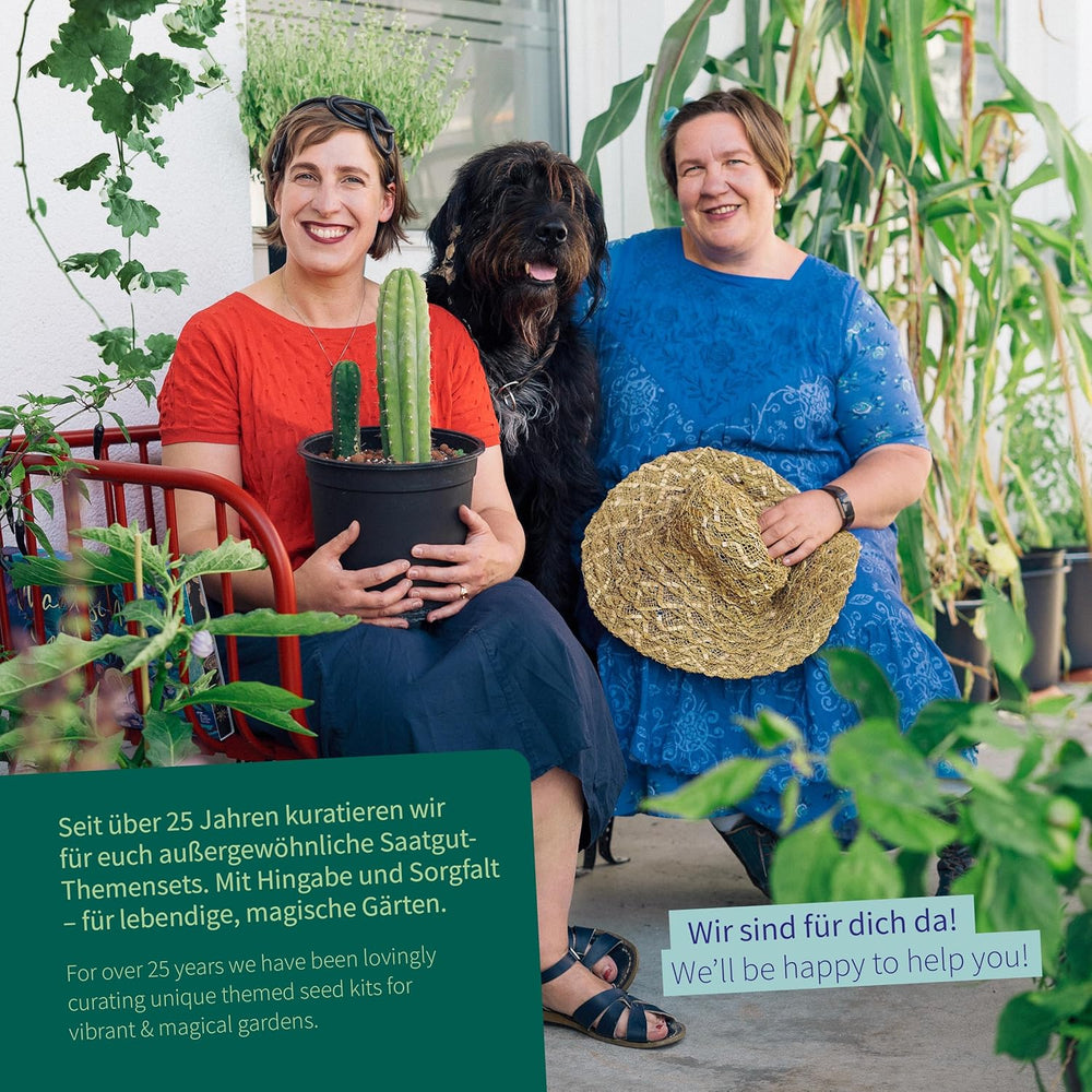 Magic Garden Seeds - Sjældent frøsæt - 9 usædvanlige sorter af grøntsager, urter og blomster - Håndplukkede, farverige og usædvanlige - Original gave til haveelskere